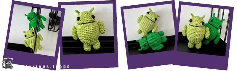 Why not whip up this Lil' Green Robot as an Amigurumi? Check out my free crochet pattern to hook up your own Bugdroid Amigurumi! Did I mention it's no-sew?