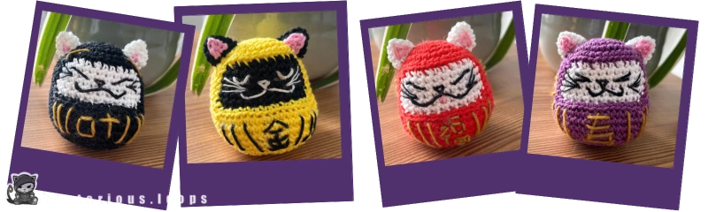 Into Japanese culture and cats? Crochet your own lucky cat daruma amigurumi with this free beginner-friendly pattern! Comes in multiple colors, each with its own meaning!