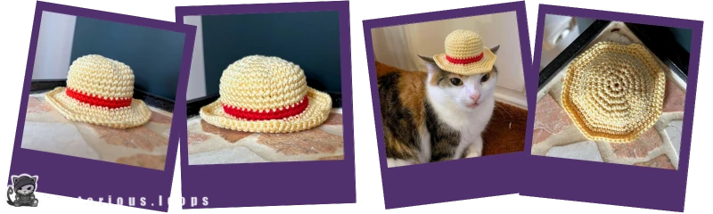 Need Patterns for Pirates? Check out my free no-sew crochet pattern and find out how you can make a unique Amigurumi straw hat (or cat hat)!